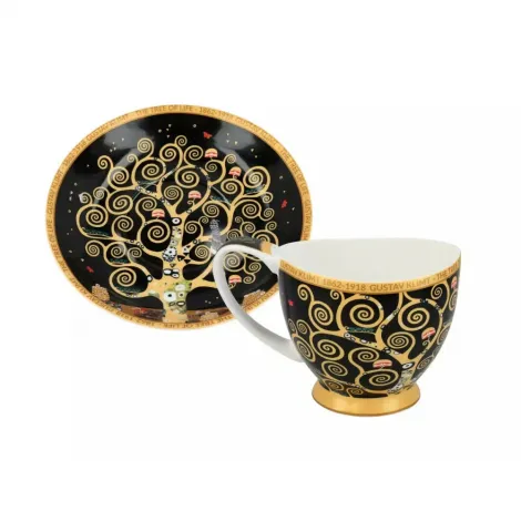 Filiżanka Carmani Vanessa 100ml espresso ze spodkiem - G. Klimt, Drzewo Życia - 2